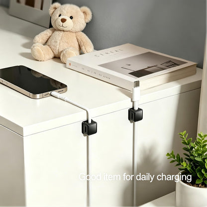 8 Pack Cord Organizer Holder, Desk Management,Magnetic and Easy to Open, Adhesive Phone Cable Wire Charger Cord Holder for Nightstand Desk Charging Cords Wall Car Desktop Office