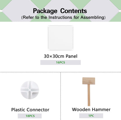 C&AHOME Cube Storage Organizer, 4-Cube Shelves Units, Closet Cabinet, DIY Plastic Modular Book Shelf Ideal for Bedroom, Living Room, Office, 24.8" L x 12.4" W x 24.8" H Milky UPCS04M