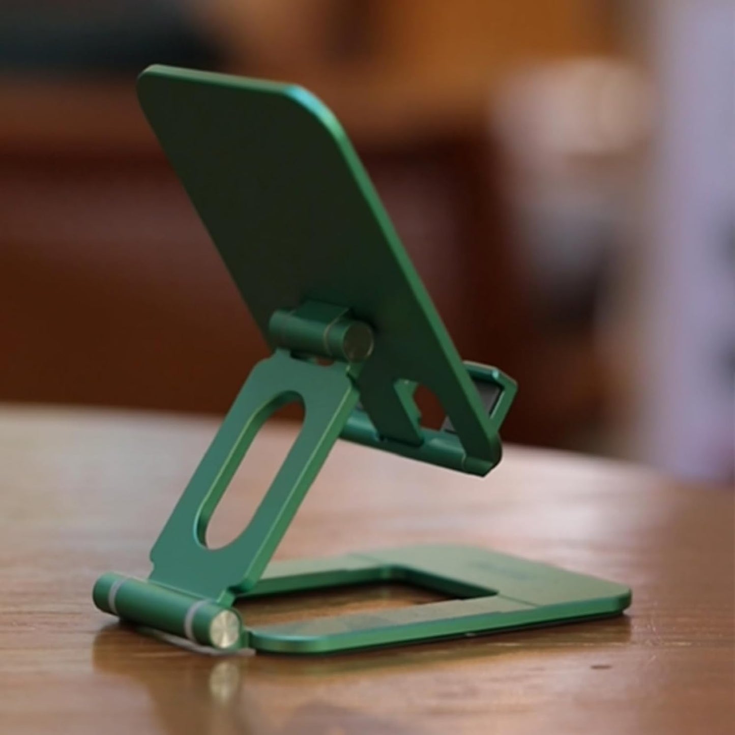 Foldable Phone Stand, Compact Aluminum Mini Cell Phone Holder for Desk,Desktop Portable & Adjustable Folding Metal Tablet Stand for iPad mini,Tablet and Cellphone