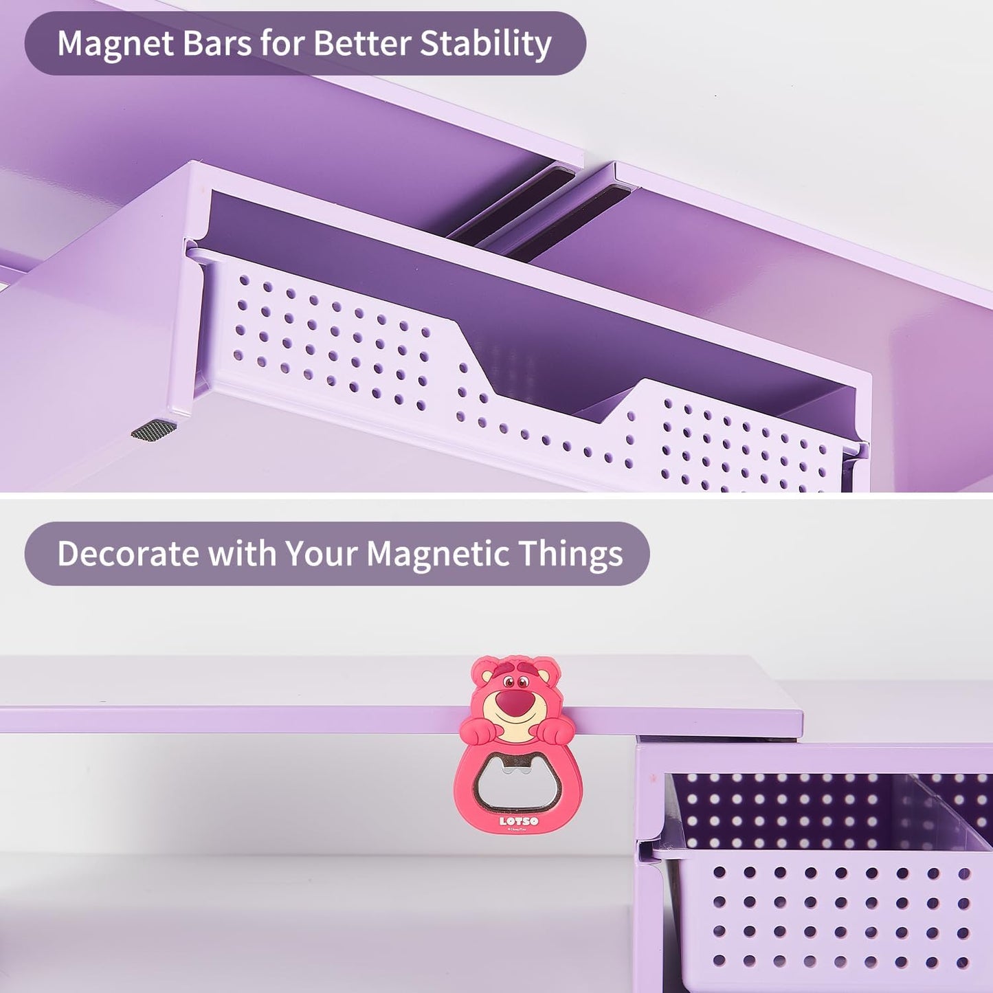 LEKETREE Dual Monitor Stand Riser with Drawer, Desk Organizer and Accessories, Pink Monitor Stand for Desk, Desktop Stand for Computer, Laptop, TV and More (Pink)
