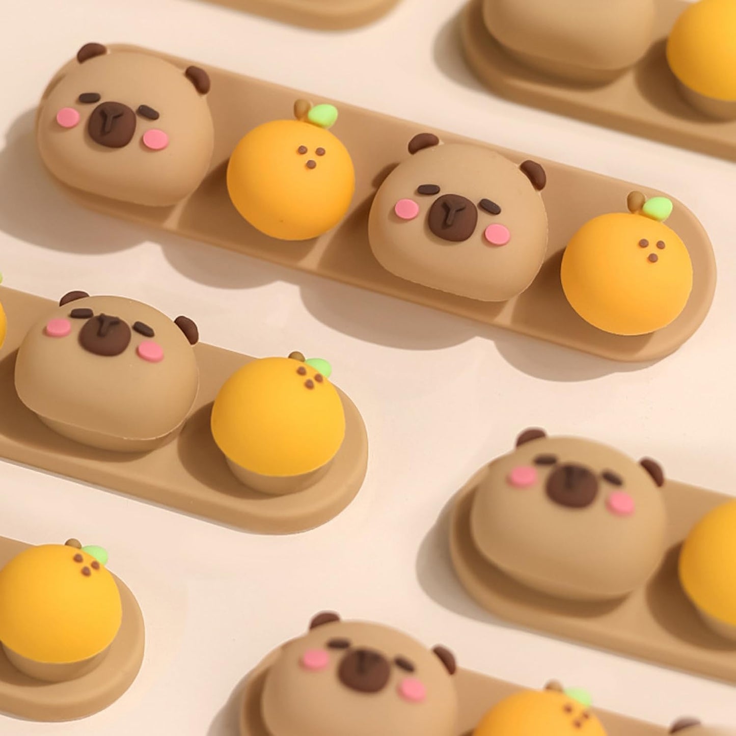 Capybara Cable Organizer, Adorable Animal-Shaped Cable Clips, Desk Cable Management Cord Holder for Home and Office, Cute Wire Clips for Headphones, Chargers, USB Cables (2-Pack)