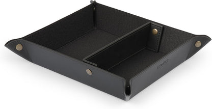 Londo Leather Tray Organizer - Practical Lightweight Water Resistant Computer Table Desk Storage Box for Wallets, Watches, Keys, Coins, Cell Phones and Office Equipment