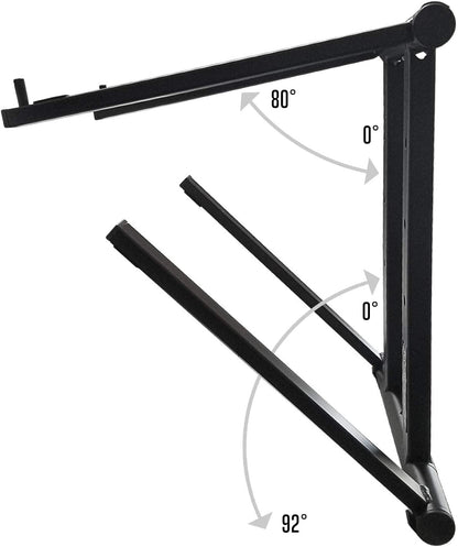 AXA AXCESSABLES DJ Laptop Stand with Travel Bag | Portable Foldable Aluminum Laptop Stand for Laptops up to 15 inches and 20lbs | No Assembly Required, Includes Carrying Bag