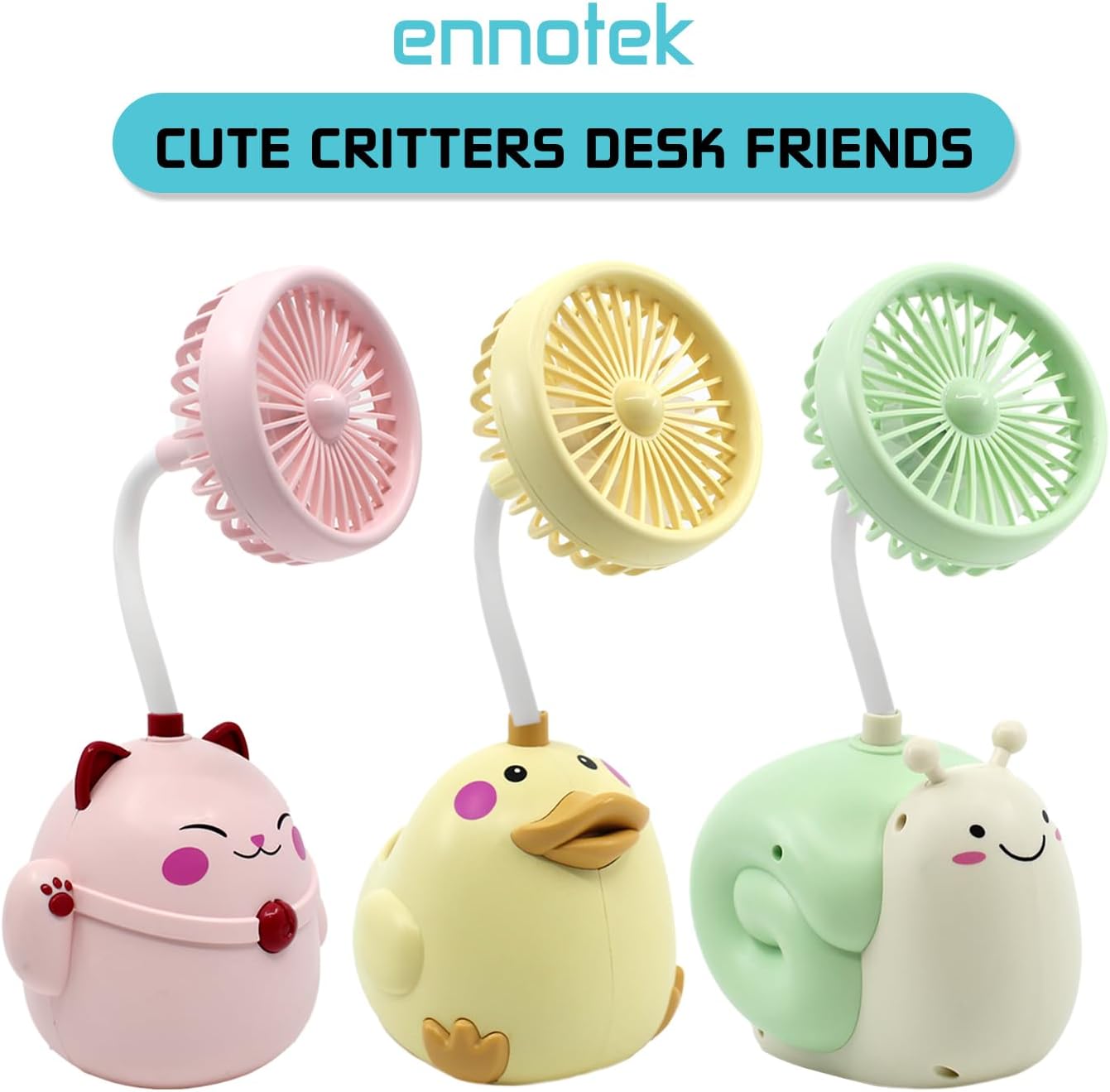 Cute Pink Cat Desk Fan with Pen Holder — Cat Fan for Women, Animal Fan, Funny Office Accessories, Cat Lover Gift, Small USB Fan, Aesthetic Decor