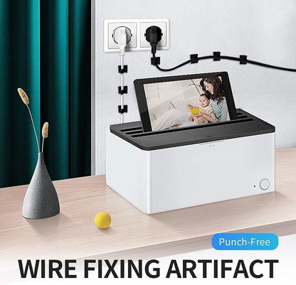 Viaky 30 Pcs Black Clips Self Adhesive Backed Nylon Wire Adjustable Cable Clips Adhesive Cable Management Drop Wire Holder