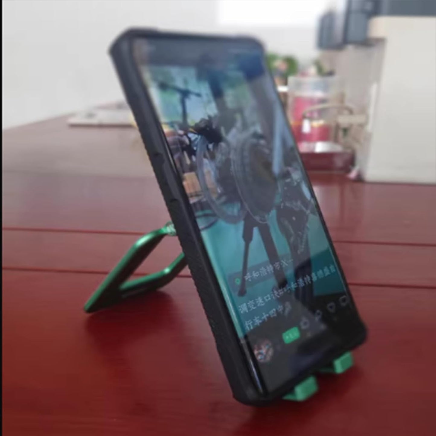 Foldable Phone Stand, Compact Aluminum Mini Cell Phone Holder for Desk,Desktop Portable & Adjustable Folding Metal Tablet Stand for iPad mini,Tablet and Cellphone