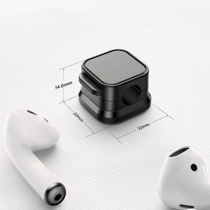 6 Pack Magnetic Cord Organizer, Effortless Cord Management, Computer Cable Organizer, Sticky Cable Clips for Desk and Home - Black