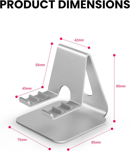 Foldable Phone Stand for Desk | Six Position Adjustable Folding Bracket for Cell Phone | Black Cellphone Holder for Desk & Smartphone Stand | Cellphone & Accessories for Men & Women