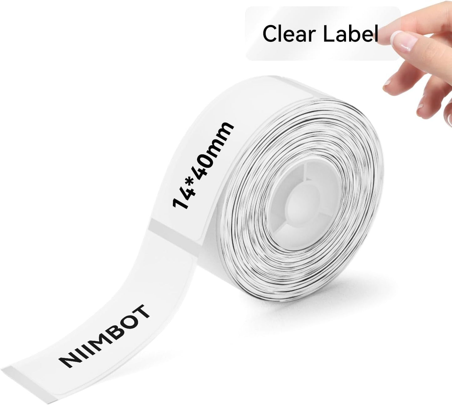 NIIMBOT White Cable Labels Maker Tape for D11/D110/D101 Label Maker, 0.49'' x 4.29''(12.5mm x 109mm), Thermal Label Tape for Home Office Labeling Tape Replacement