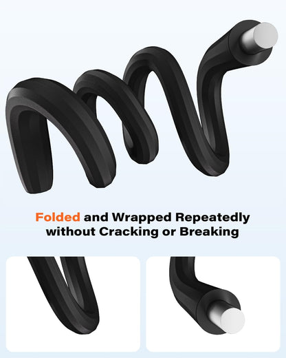 A2C Flexible Phone Holder for Treadmill, Peloton, Stroller, Shopping Cart, Desk, Portable Gooseneck 16.5” Long Arm Phone Mount for 4.7”-6.9" Smartphones