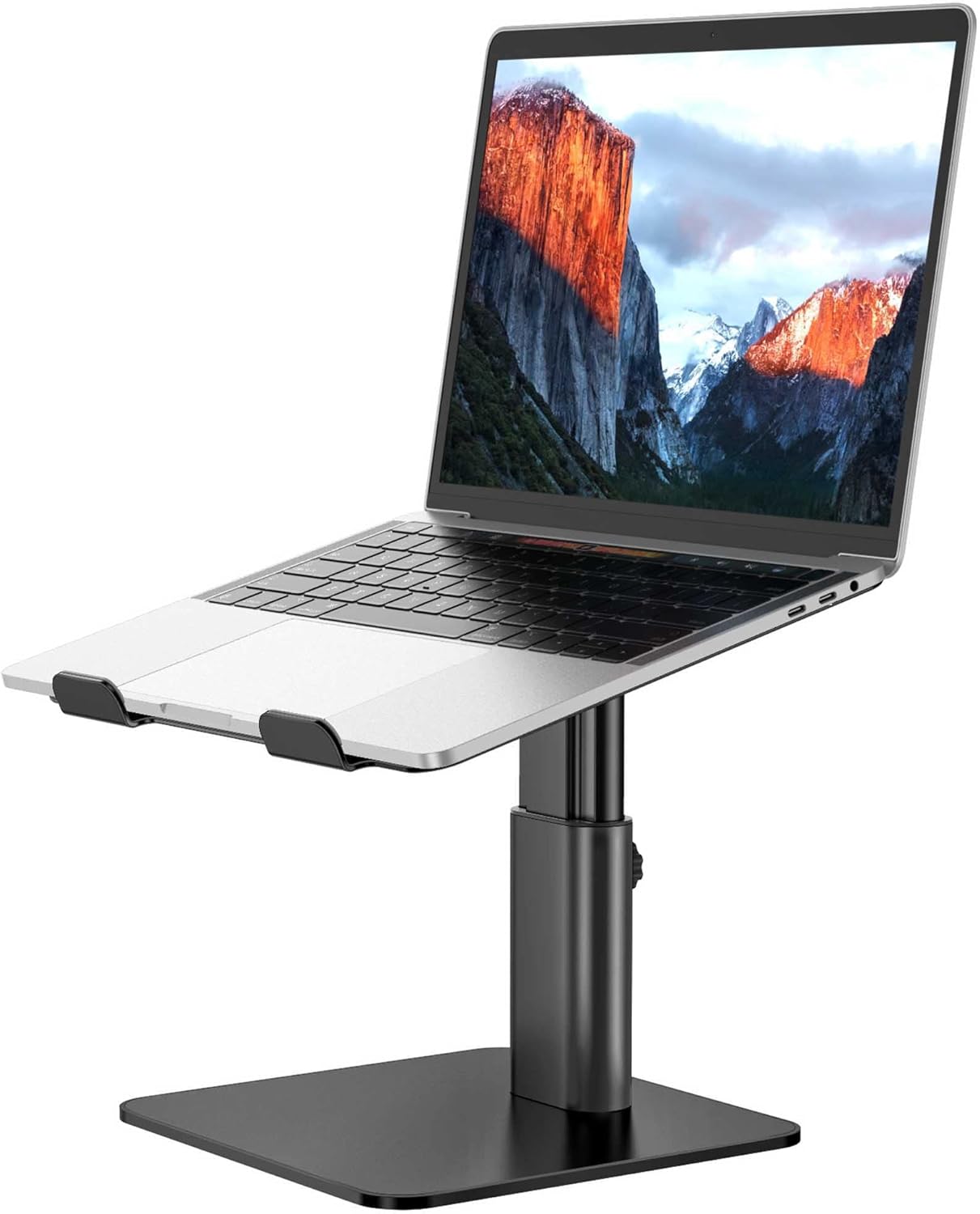 BESIGN LSX6 Computer Holder Stand, Ergonomic Adjustable Notebook Riser for Standing Work, Compatible with Air, Pro, Dell, HP, Lenovo More 10-14" Laptops, Black