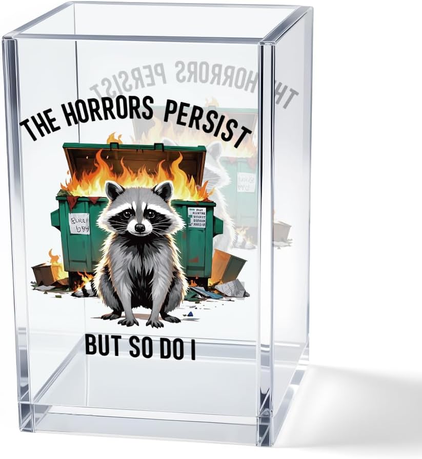 Everything is Figureoutable Acrylic Cosmetic Pencil Pen Holder Cup, Emotional Dumpster Fire Pencil Pen Holder Cup, Therapy Gifts, Mental Health Gifts for Women Colleague Boss Teacher