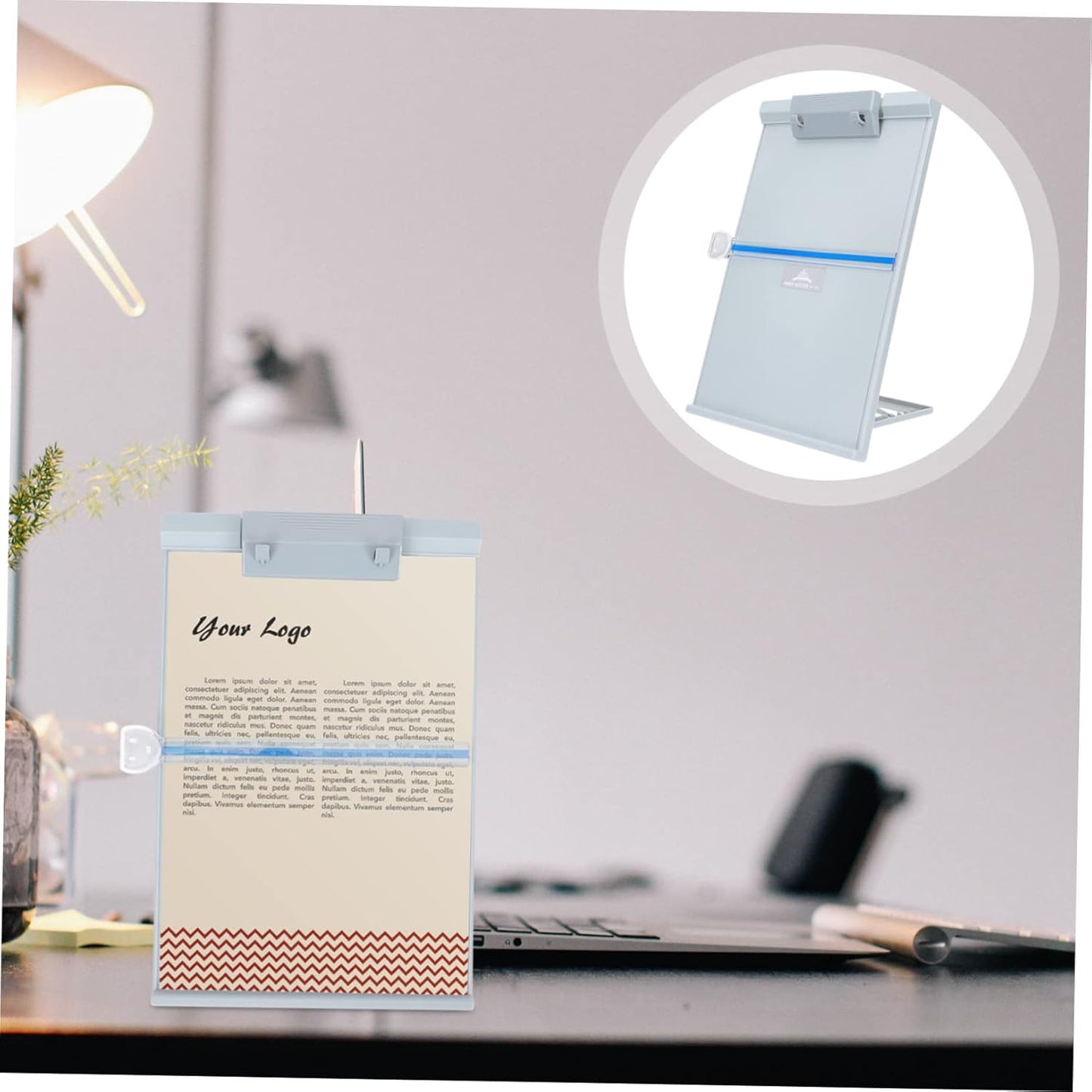 Adjustable Document Holder Stand Plastic Paper Holder for Desk Reading Copy Stand Expandable Base for Home and Office Use