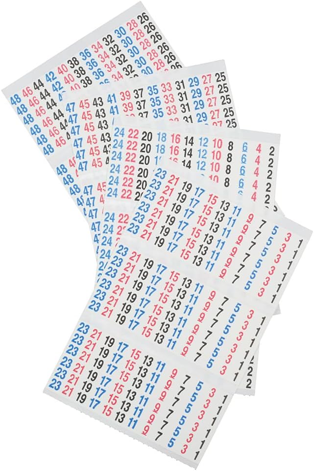 Klein Tools 56250 Wire Marker Book for Cable Management, Electric Panel Organization Wire Label Stickers, Numbered 1-48