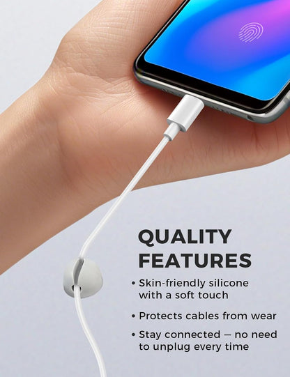 Magnetic Silicone Cable Clips with No-Residue Strong Adhesive – Desk, Under-Desk, Nightstand, Wall, Car, Office & Home Cord Organizer for Cable Management - Black