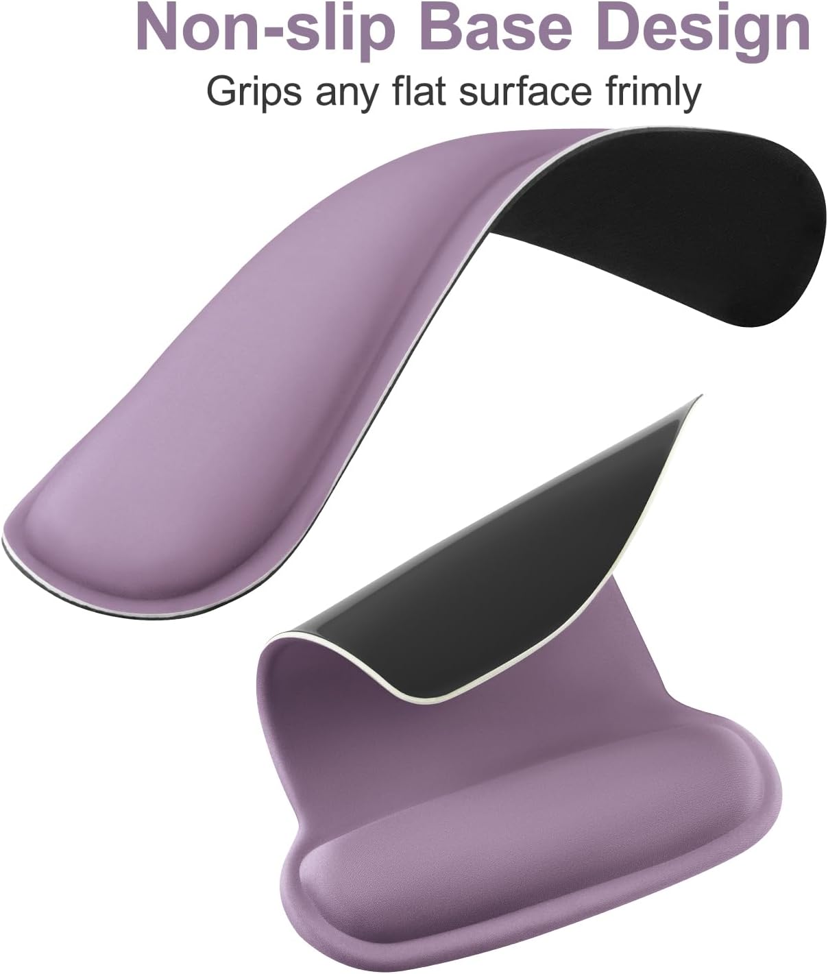 MOSISO Wrist Rest Support for Mouse Pad & Keyboard Set, Ergonomic Mousepad Non-Slip Base Home/Office Pain Relief & Easy Typing Cushion with Neoprene Cloth & Raised Memory Foam, Apricot