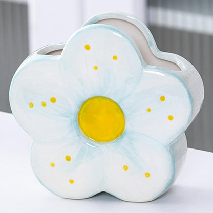 Pink Pencil Holder Pen Holder Office Desk Accessories Aesthetic Cute Flower Home Decor Makeup Brush Holder Vase Birthday Gifts for Women Vanity Toothbrush Holder Kawaii Kitchen Utensil Holder