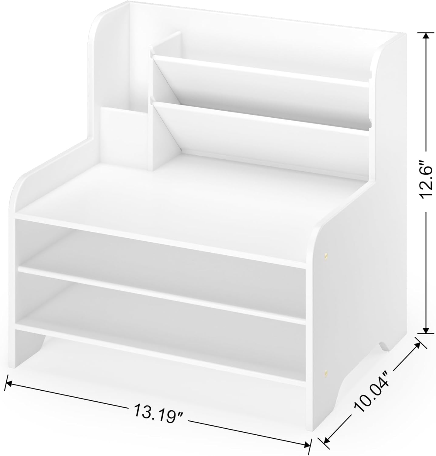 Desk File Organizer 4-Tier Desktop Paper Mail Organizer Document Holder for Home Office Supplies, Office Desk Accessories & Workspace (Nature)