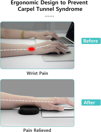 Vaydeer Wrist Rest for Keyboard and Mouse, Computer Ergonomic Wrist Support Pad, Soft Memory Foam Arm Cushion for Desk, Palm Hand Office Laptop Typing