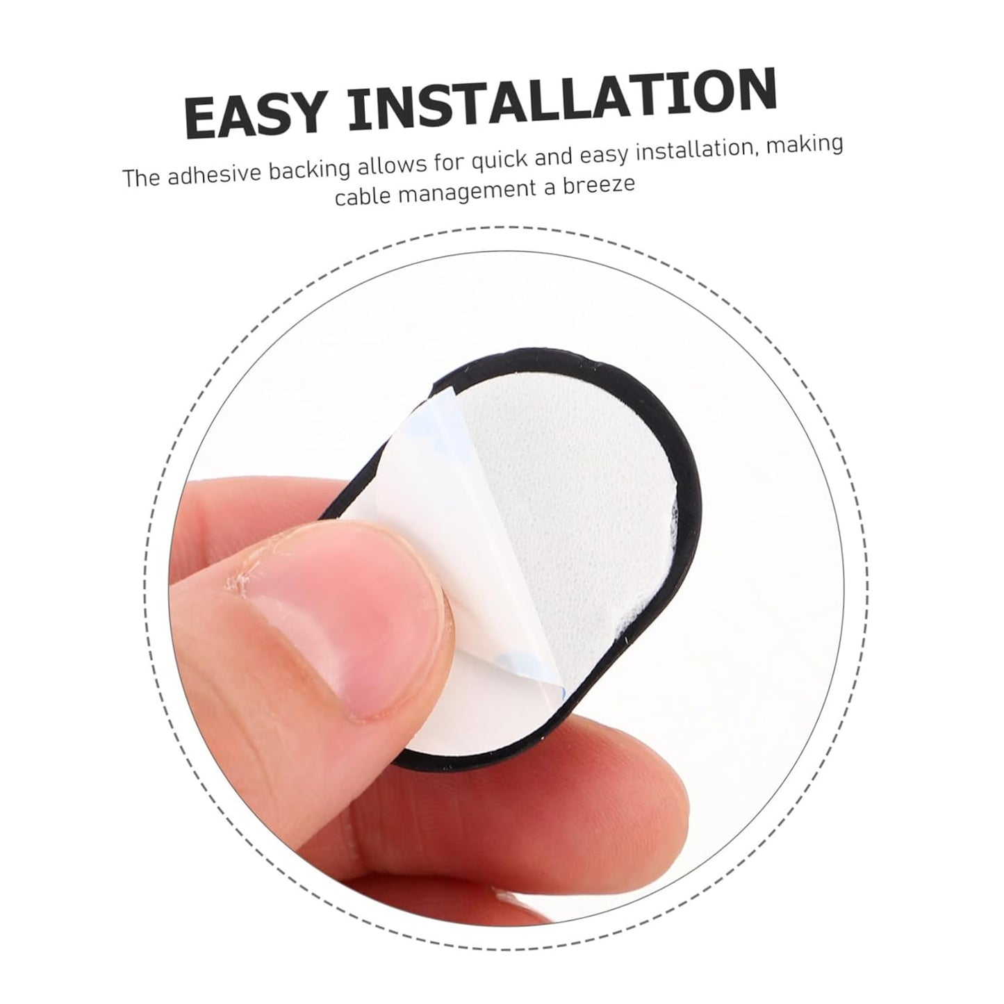 NUOBESTY 6pcs Silicone Cable Holder Clips Adhesive Wire Organizer for Desk Wall Car and Nightstand Efficient to Prevent White
