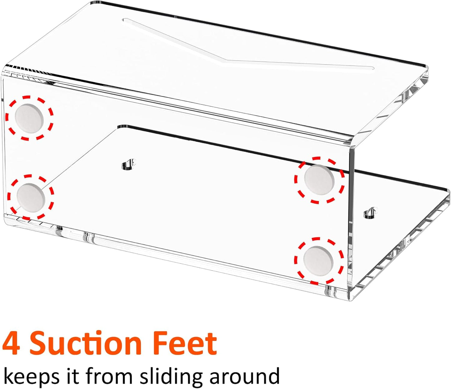 FUCDTEFC Desk Mail Organizer, 2 Section Clear Acrylic File Holder Letter Organizer, Vertical Lightweight Modern Envelope Holder Desk Accessories & Workspace Organizers for Office, Home, School
