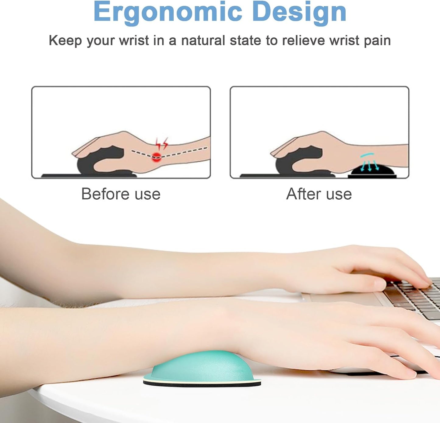 Dapesuom Enlarge Keyboard Wrist Rest, Cute Memory Foam Keyboard Wrist Cushion for Computer Desk Mats Support, Typing Pain Relief Ergonomic Mouse Pad Rests with Non-Slip Base for Gaming, Laptop, Purple