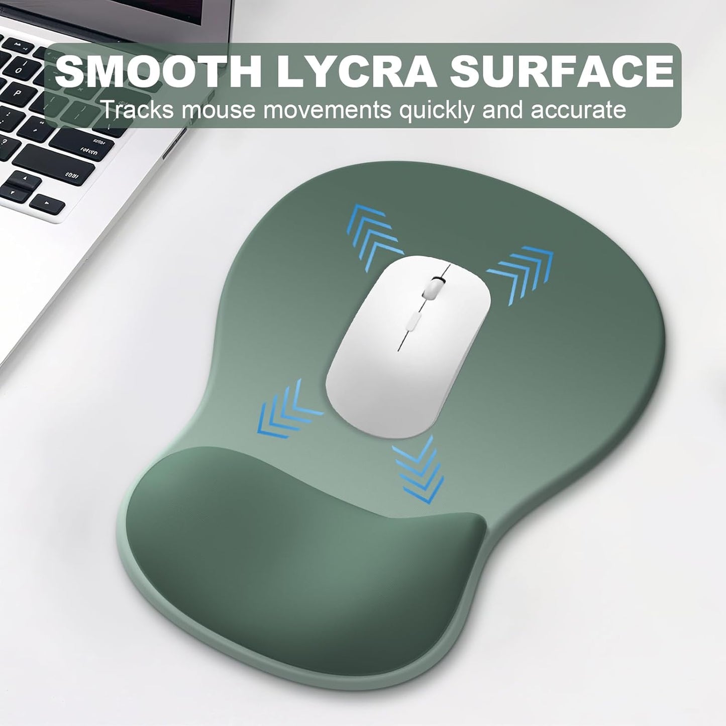 Ergonomic Mouse Pad with Wrist Rest and Keyboard Wrist Rest, Black Mousepad and Wrist Rest for Computer Keyboard, Pain Relief, Non-Slip PU Base, Gel Mouse Pad with Wrist Support for Gaming, Office