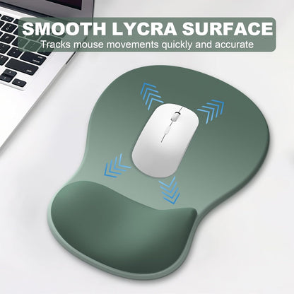 Ergonomic Mouse Pad with Wrist Rest and Keyboard Wrist Rest, Black Mousepad and Wrist Rest for Computer Keyboard, Pain Relief, Non-Slip PU Base, Gel Mouse Pad with Wrist Support for Gaming, Office