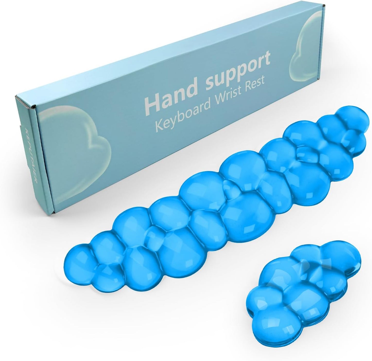 Gel Cloud Keyboard and Mouse Wrist Rest, Cute Wrist Support and Arm Support Keyboard Rest for Keyboard and Mouse Typing Pain Relief，Suitable for Office/Computer/Laptop/Gaming (Pink)