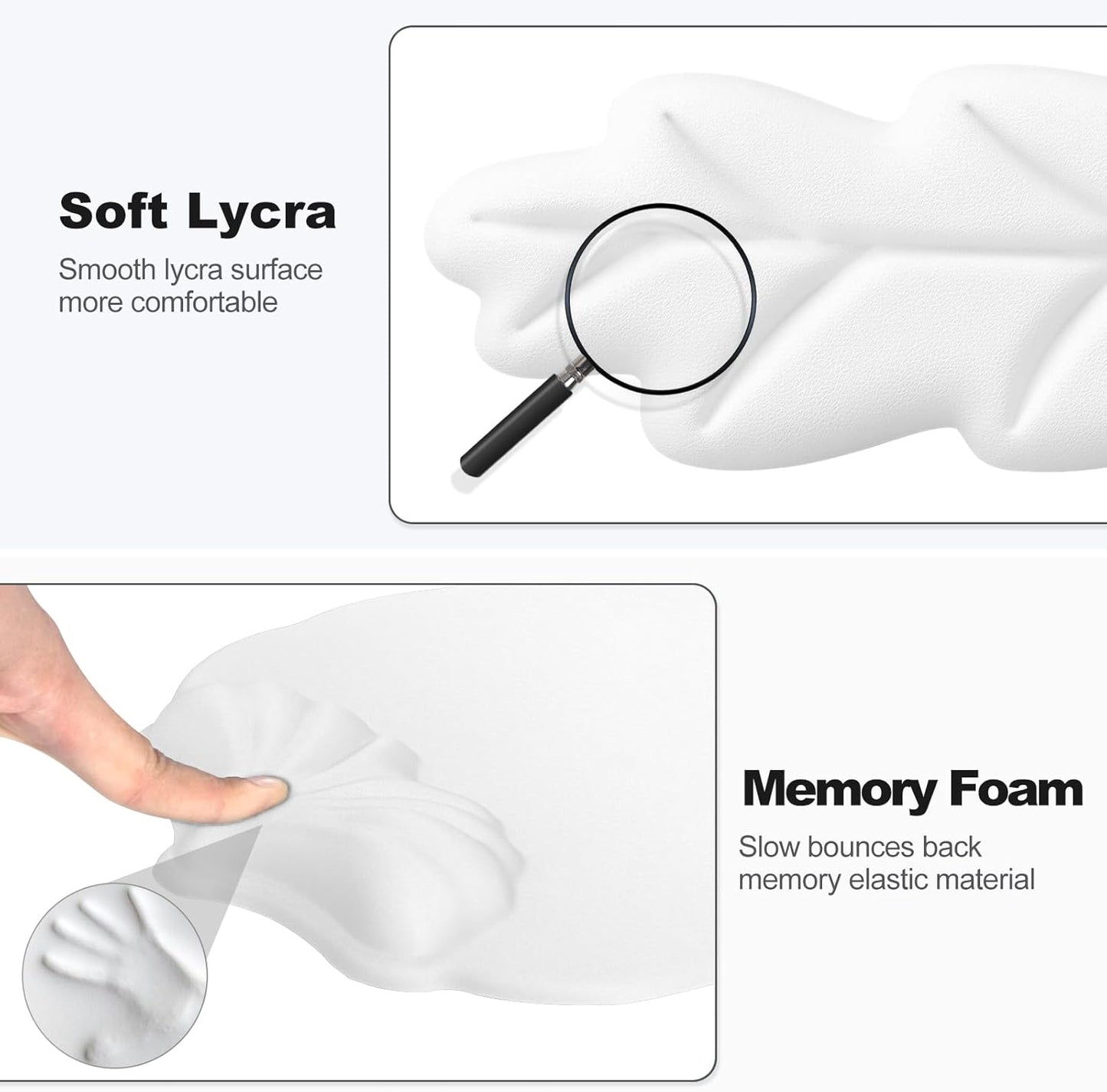 Keyboard Wrist Rest and Mouse Pad with Wrist Support Set, Ergonomic Leaf Shape Mouse Pad with Non-Slip Base, Pain Relief Memory Foam Mousepad for Computer,Laptop,Home Office, Green