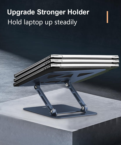 Aoviho Adjustable Laptop Stand for Desk,Portable Laptop Stand Holder and Riser,Foldable Aluminum Notebook Computer Stands for MacBook Air Pro HP Lenovo Dell Samsung Chromebook, 10-15.6 inch, Purple
