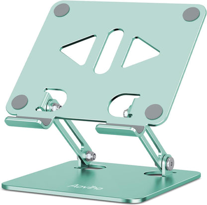 Aoviho Tablet Stand Holder for Desk, Adjustable Desktop Tablet Holder, Foldable Aluminum Tablet Mount for iPad pro 12.9, iPad Air Mini, Samsung Galaxy Tabs Z Fold Kindle Fire 4-12 inch Purple