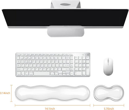 Gel Cloud Keyboard and Mouse Wrist Rest, Cute Wrist Support and Arm Support Keyboard Rest for Keyboard and Mouse Typing Pain Relief，Suitable for Office/Computer/Laptop/Gaming (Pink)