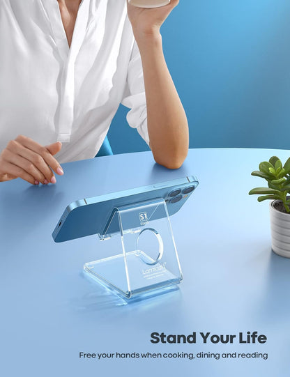 Lamicall Cell Phone Stand, Phone Dock: Cradle, Holder, Stand for Office Desk - Black