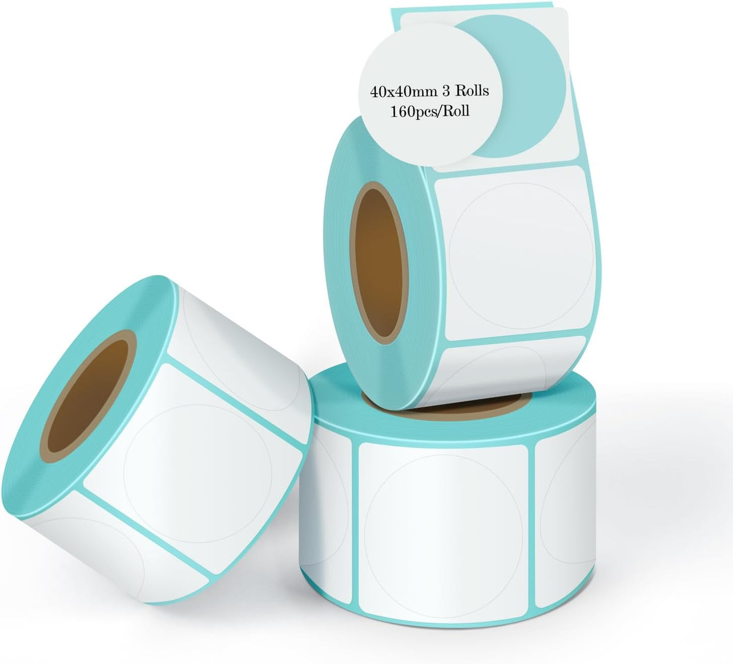 Clabel Printable White Cable Labels 6 Rolls of Thermal Self-Adhesive Paper Labels Tape, 25x78mm (1"x3") 100 Sheets Per Roll, Black Print on White Sticker Tags Durable