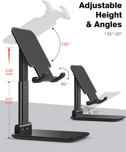Anozer Tablet Stand Foldable & Adjustable, Portable Monitor Stand 5.55*3.94" Wide, Fit for iPad Holder Stand Compatible with iPad Pro 11, 12.9/for iPad 10.9; Surface Pro; Portable Monitor 4.7-15.6"