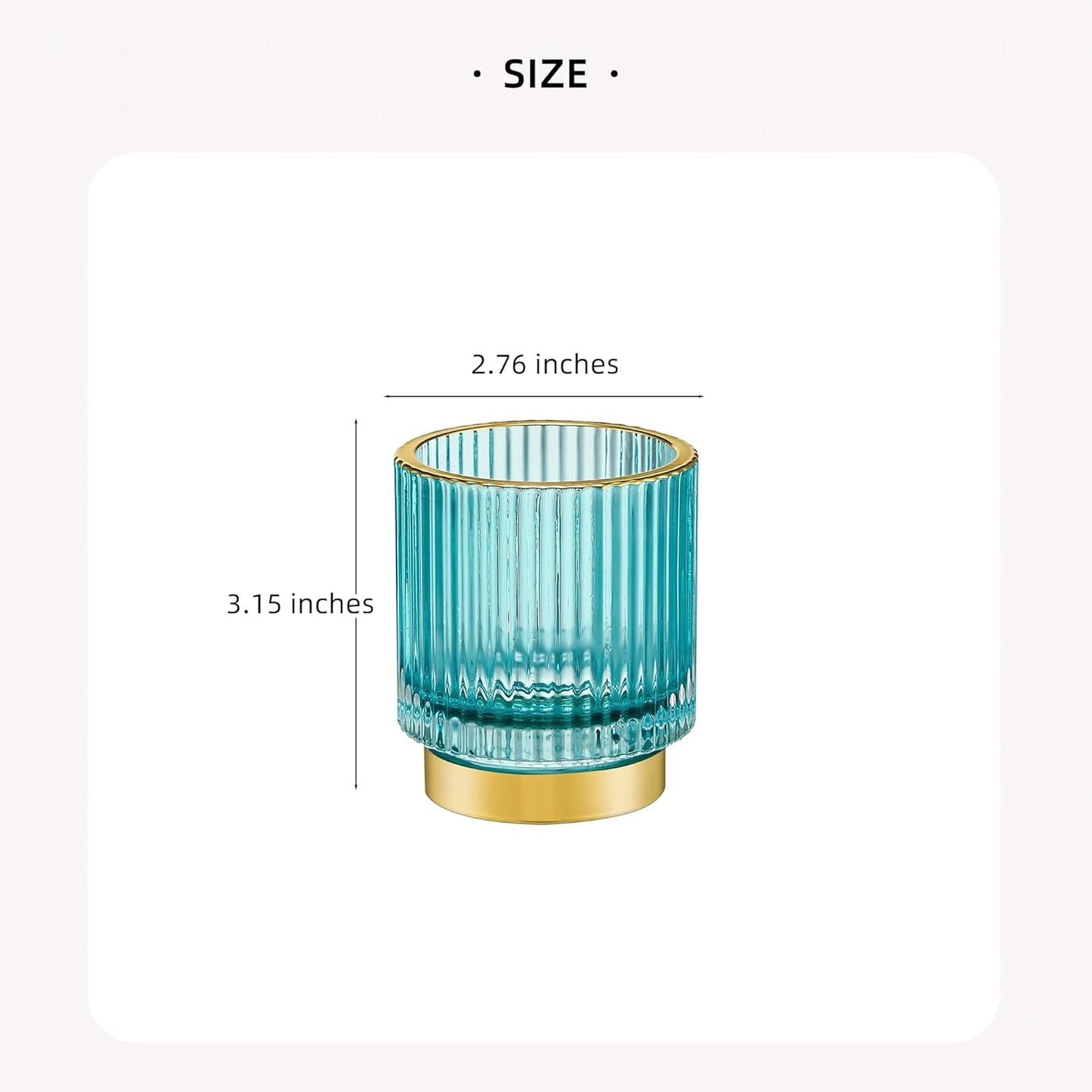 Makeup Brush Holder Organizer,Toothbrush Holders,Desk Pen Pencil Holder,Multifunctional Vintage Glass Brush Cup（L/Green/A3-6-US）