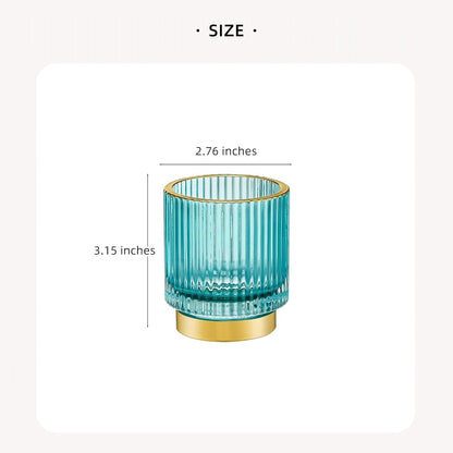 Makeup Brush Holder Organizer,Toothbrush Holders,Desk Pen Pencil Holder,Multifunctional Vintage Glass Brush Cup（L/Green/A3-6-US）