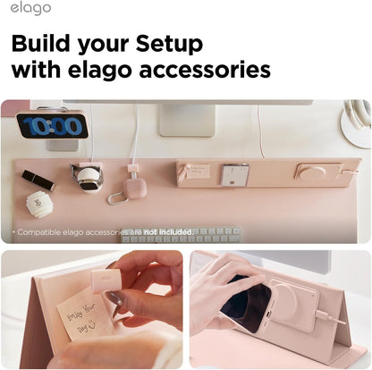 elago Smart Magnetic Desk Mat Compatible with All Magnetic Products -Paper Protector, Mouse Pad, Laptop, Non-Slip Top, Premium Waterproof Writing Pad for Office and Home (Stone [Large]