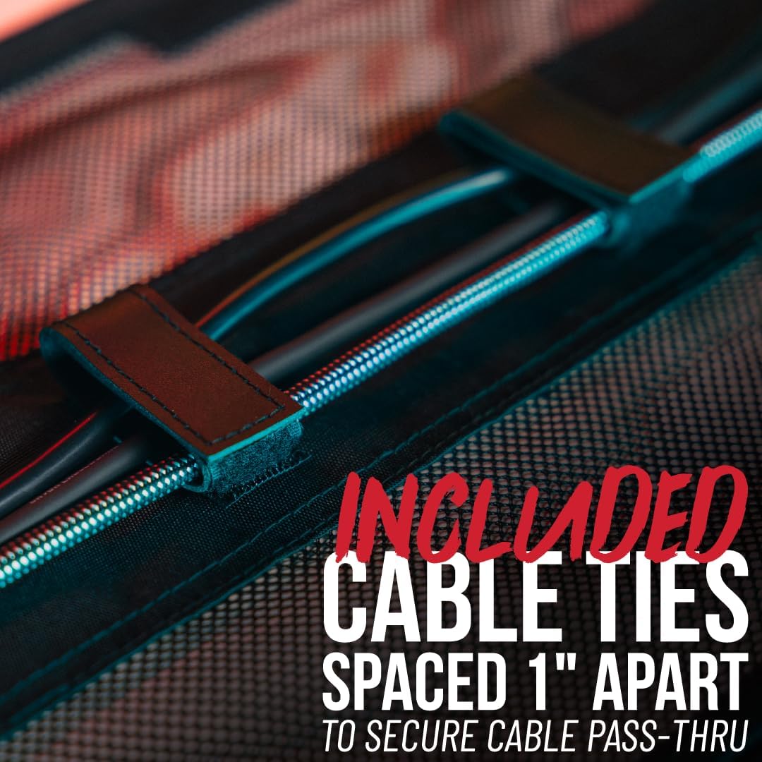 Gator Frameworks Metal Cable Management System - Mounts Under Desk for a Clutter Free Space with 1" Sapced Slots and (6) Cable Ties, (GFW-CBLMGM-MTL)