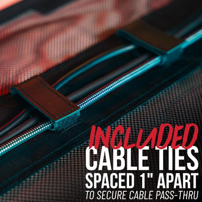 Gator Frameworks Metal Cable Management System - Mounts Under Desk for a Clutter Free Space with 1" Sapced Slots and (6) Cable Ties, (GFW-CBLMGM-MTL)