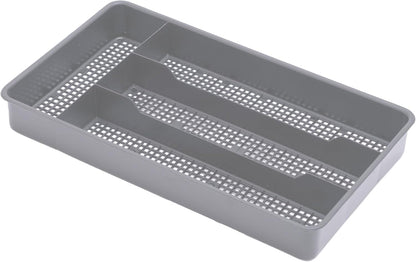 Dial Industries Small Cutlery, Utensil, Silverware Kitchen Drawer Organizer Tray, Clear