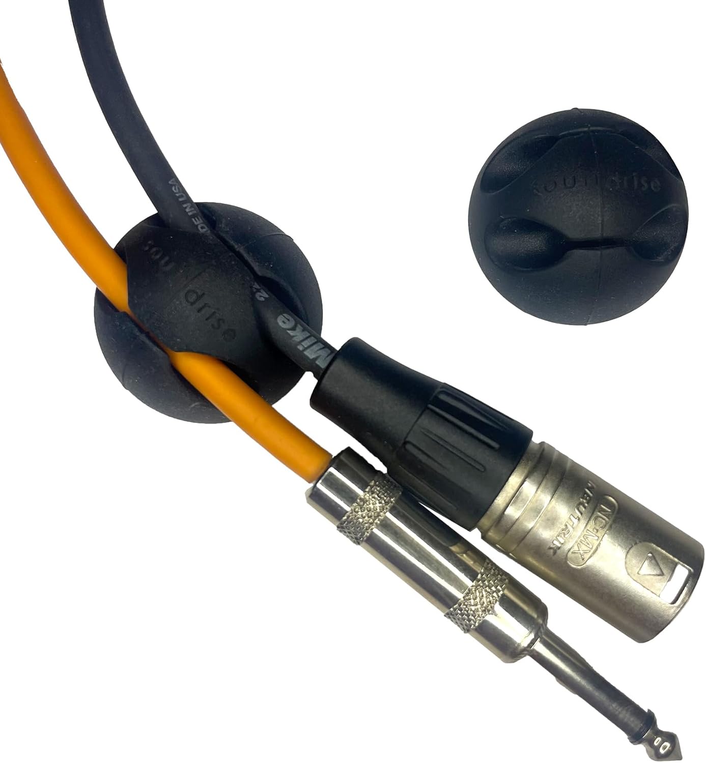 Soundrise Cable Domes Pro-Audio Cable Organizer (Pack of 4) - 1.5" Silicone Adhesive Cable Holder - Studio Cord Management Clips - Fits XLR, 1/4" & Cables for Studio Monitors, Subwoofers & Music Gear