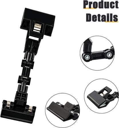 2-Pack Adjustable File Holder, Flexible File Holder Folding Paper Copy Holder Rotating Clip Convenient Artist Supply Holder for Computer Monitors