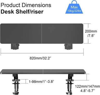 suptek Monitor Stand Riser for Computer,Laptop,Printer, Notebook and All Flat Screen Display with Vented Metal Platform and 4 Inches Height Underneath Storage (MST004)