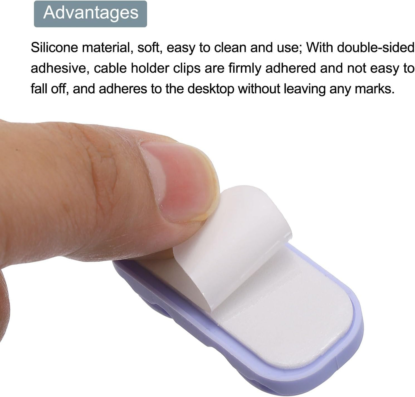 2pcs Cable Clips Cord Clips Organizer for Desk, 6 Slot Silicone Adhesive Wire Holders Cable Management for USB Cable, Army Green