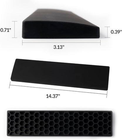 Ergonomic Silicone Wrist Rest for Keychron K8 / K8 Pro / K8 Max / K8 HE/ C1 / C1 Pro / L4, 14.09" Honeycomb Non-Slip Palm Rest, 80% TKL Mechanical Keyboards Support with Typing Pain Relief