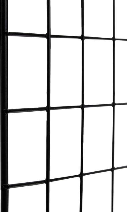 Amazon Basics 6-Cube Wire Grid Stackable Storage Organizer, Metal Shelving Unit, No-Tool Assembly, 26"W x 38"H x 12.6"D, Black