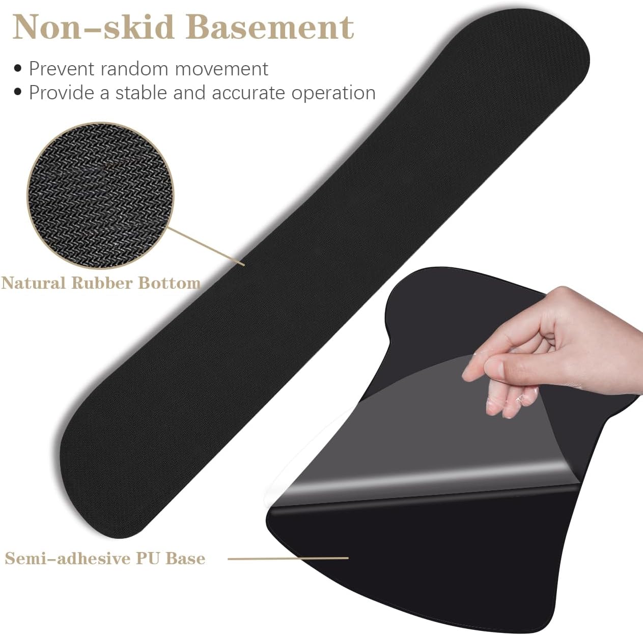 Ergonomic Wrist Rest Support for Mouse Pad and Keyboard Set, Comfortable Memory Foam Keyboard Pad and Soft Gel Mouse Pad, Easy Typing and Pain Relief for Gaming, Office, Laptop, Apricot