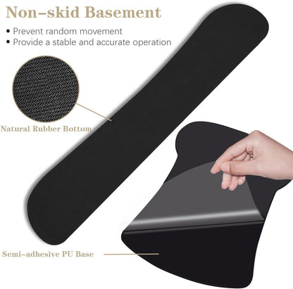 Ergonomic Wrist Rest Support for Mouse Pad and Keyboard Set, Comfortable Memory Foam Keyboard Pad and Soft Gel Mouse Pad, Easy Typing and Pain Relief for Gaming, Office, Laptop, Apricot